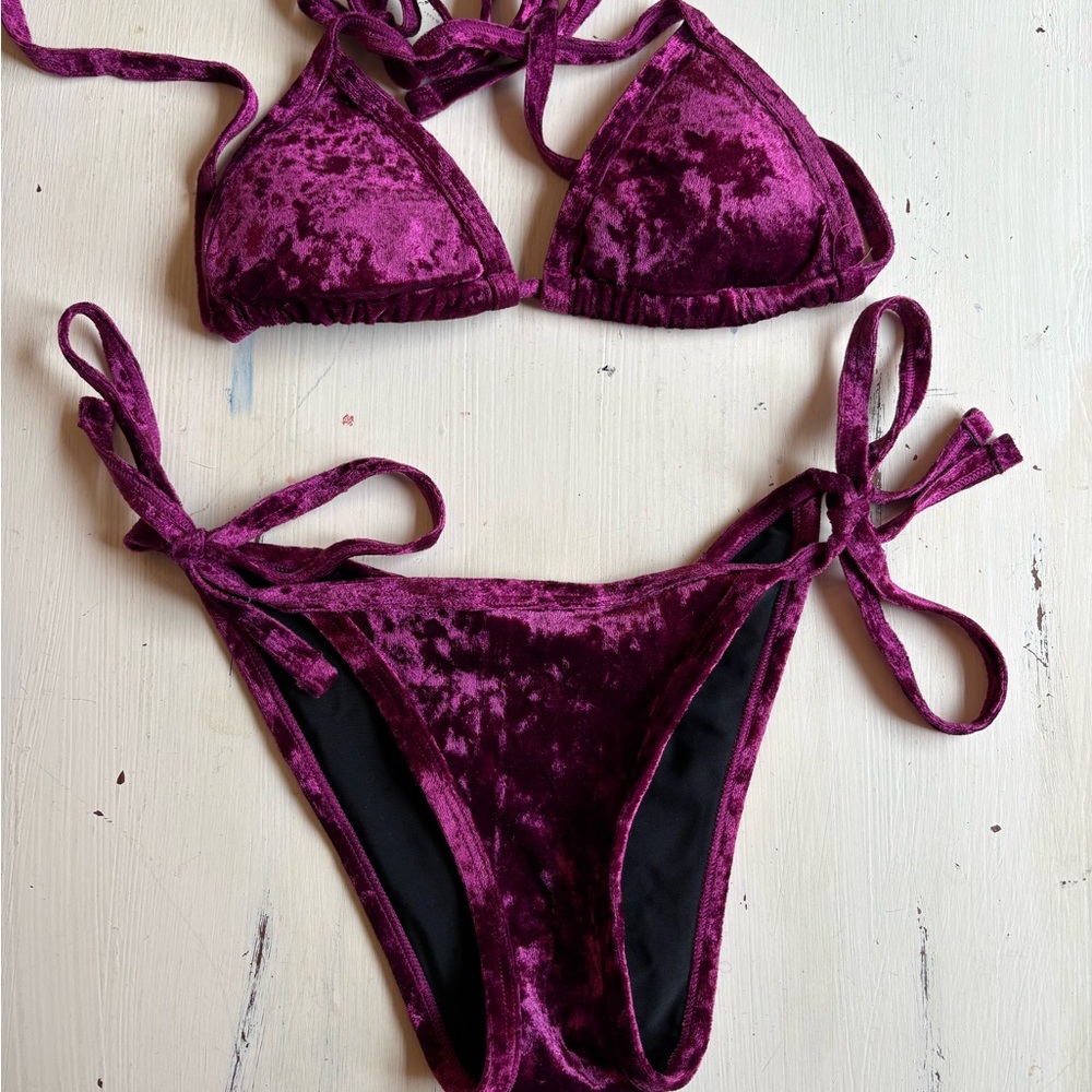 Velvet Purple Bikini Set